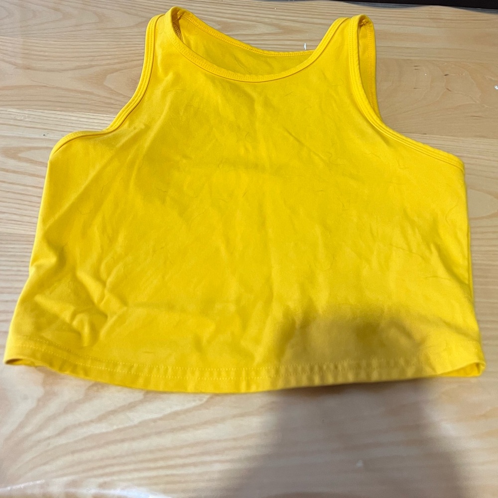 Fleo Yellow Crop Tank Top